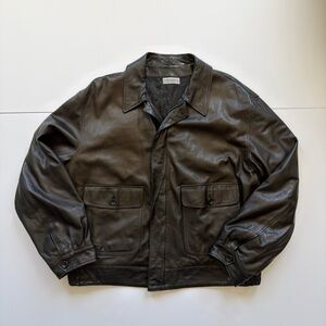 Bullock & Jones Men’s Leather Jacket Made in Italy Black 2XL